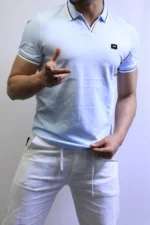 Premium Ribbed Polo T-Shirt – Modern Slim Fit & Elegant Style - Image 16