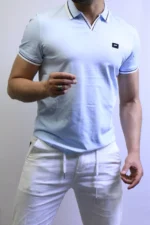 Premium Ribbed Polo T-Shirt – Modern Slim Fit & Elegant Style - Image 14