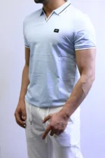Premium Ribbed Polo T-Shirt – Modern Slim Fit & Elegant Style - Image 8