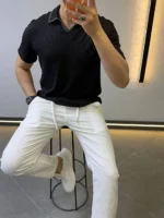 Men’s Premium Polo T-Shirt – Elegant Slim Fit Casual Style – Image 15