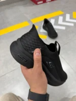 Men’s All-Black Slip-On Sneakers – Lightweight & Comfortable Everyday Shoes - Image 9