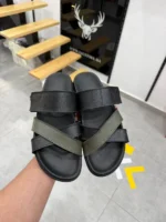 Premium Leather Slide Sandals – Modern Comfort & Everyday Style