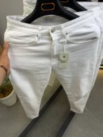 Premium Relaxed Fit Drawstring white jeans for Men – Image 10