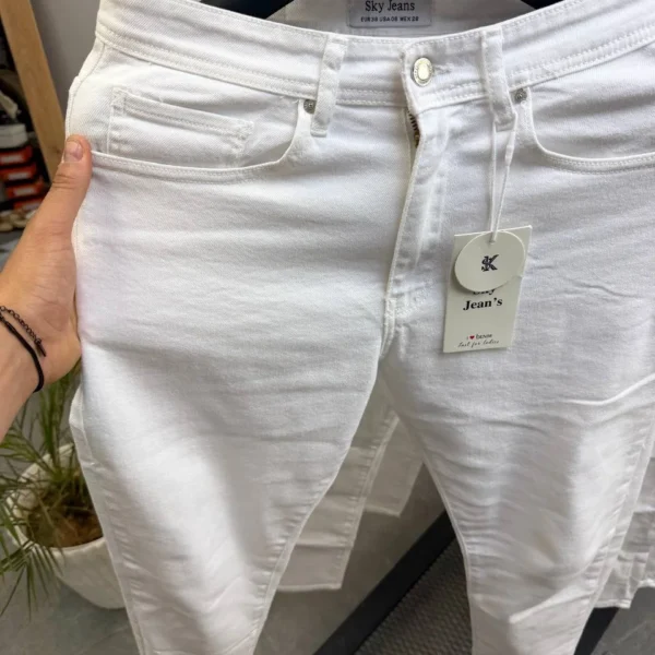 Premium Relaxed Fit Drawstring white jeans for Men