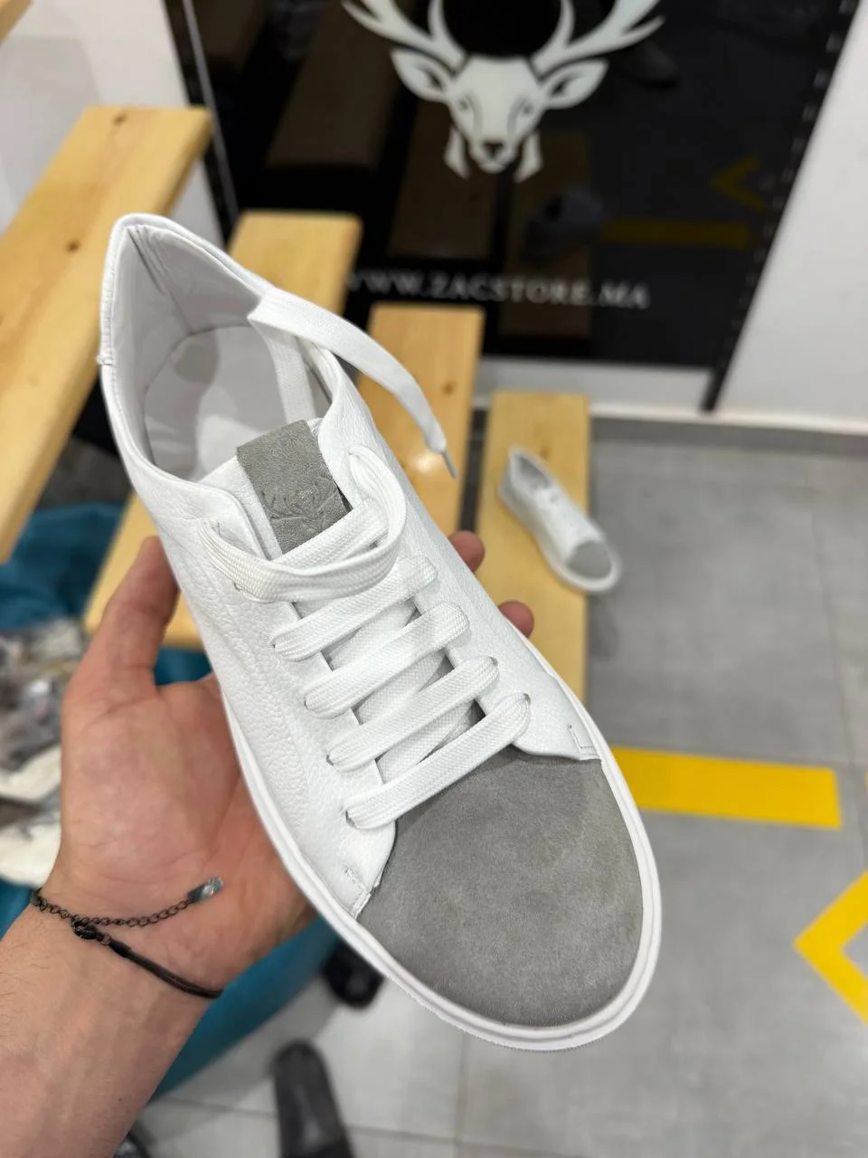 5857449714112990859 Men’s white Sneakers Premium leather Urban Sneakers – – Image 1