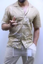 Men’s Casual Short Sleeve Button-Up Shirt – Lightweight Summer Style