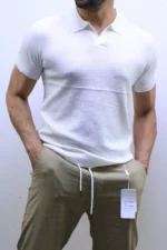 Premium Ribbed Polo T-Shirt – Modern Slim Fit & Elegant Style – Image 2