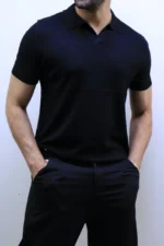 Premium Ribbed Polo T-Shirt – Modern Slim Fit & Elegant Style – Image 13