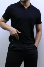 Premium Ribbed Polo T-Shirt – Modern Slim Fit & Elegant Style – Image 12