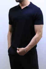 Premium Ribbed Polo T-Shirt – Modern Slim Fit & Elegant Style – Image 10