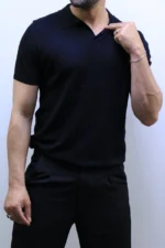 Premium Ribbed Polo T-Shirt – Modern Slim Fit & Elegant Style – Image 8