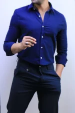Men’s Slim Fit Striped Shirt – Elegant Casual Button-Up Shirt | Zac – Image 47