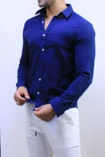 Men’s Slim Fit Striped Shirt – Elegant Casual Button-Up Shirt | Zac
