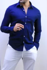 Men’s Slim Fit Striped Shirt – Elegant Casual Button-Up Shirt | Zac – Image 2
