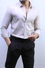 Men’s Slim Fit Striped Shirt – Elegant Casual Button-Up Shirt | Zac – Image 5