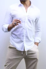 Men’s Slim Fit Striped Shirt – Elegant Casual Button-Up Shirt | Zac – Image 3