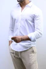 Men’s Slim Fit Striped Shirt – Elegant Casual Button-Up Shirt | Zac – Image 56