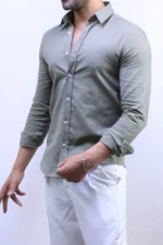 Men’s Slim Fit Striped Shirt – Elegant Casual Button-Up Shirt | Zac – Image 4