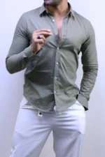 Men’s Slim Fit Striped Shirt – Elegant Casual Button-Up Shirt | Zac – Image 33