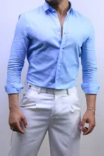 Men’s Slim Fit Striped Shirt – Elegant Casual Button-Up Shirt | Zac – Image 42