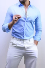 Men’s Slim Fit Striped Shirt – Elegant Casual Button-Up Shirt | Zac – Image 43
