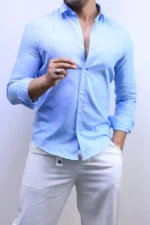 Men’s Slim Fit Striped Shirt – Elegant Casual Button-Up Shirt | Zac – Image 45