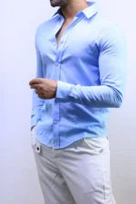 Men’s Slim Fit Striped Shirt – Elegant Casual Button-Up Shirt | Zac – Image 44