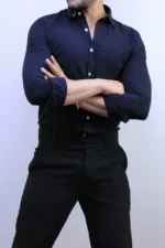 Men’s Slim Fit Striped Shirt – Elegant Casual Button-Up Shirt | Zac – Image 25