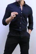 Men’s Slim Fit Striped Shirt – Elegant Casual Button-Up Shirt | Zac – Image 6