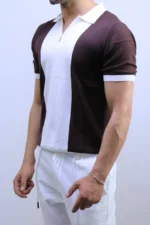Men's Color-Block Quarter-Zip Knit Polo Shirt – Image 24