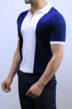 Men's Color-Block Quarter-Zip Knit Polo Shirt – Image 10