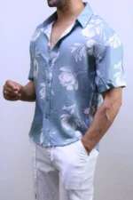Men’s Casual Short Sleeve Button-Up Shirt – Lightweight Summer vibes – Image 11