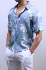 Men’s Casual Short Sleeve Button-Up Shirt – Lightweight Summer vibes – Image 7