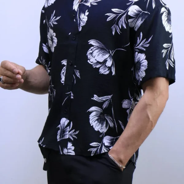 Men’s Casual Short Sleeve Button-Up Shirt – Lightweight Summer vibes