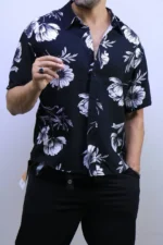 Men’s Casual Short Sleeve Button-Up Shirt – Lightweight Summer vibes – Image 16