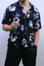 Men’s Casual Short Sleeve Button-Up Shirt – Lightweight Summer vibes – Image 14