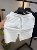 Classic Cotton Linen Short , Relaxed summer Style – Image 9