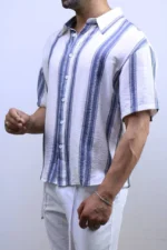 Men’s Casual Short Sleeve Button-Up Shirt – Summer vibes – Image 7