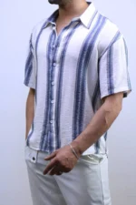 Men’s Casual Short Sleeve Button-Up Shirt – Summer vibes – Image 31