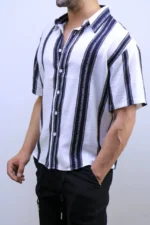 Men’s Casual Short Sleeve Button-Up Shirt – Summer vibes – Image 9