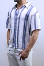Men’s Casual Short Sleeve Button-Up Shirt – Summer vibes – Image 8