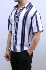 Men’s Casual Short Sleeve Button-Up Shirt – Summer vibes – Image 20