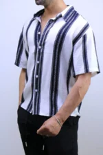 Men’s Casual Short Sleeve Button-Up Shirt – Summer vibes – Image 21