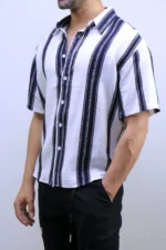 Men’s Casual Short Sleeve Button-Up Shirt – Summer vibes – Image 4