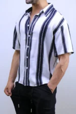 Men’s Casual Short Sleeve Button-Up Shirt – Summer vibes – Image 11