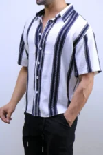 Men’s Casual Short Sleeve Button-Up Shirt – Summer vibes – Image 17