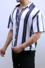 Men’s Casual Short Sleeve Button-Up Shirt – Summer vibes – Image 16
