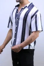 Men’s Casual Short Sleeve Button-Up Shirt – Summer vibes – Image 3