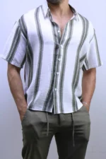 Men’s Casual Short Sleeve Button-Up Shirt – Summer vibes – Image 13