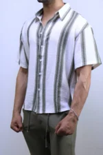 Men’s Casual Short Sleeve Button-Up Shirt – Summer vibes – Image 12